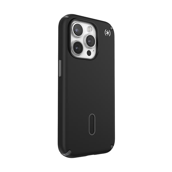 Speck Presidio2 Pro ClickLock & MagSafe - iPhone 15 Pro -kuori (musta / liuskeharmaa / valkoinen)