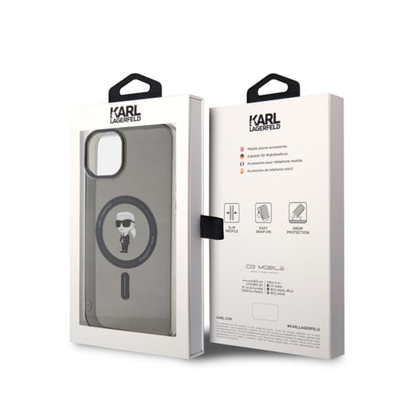 Karl Lagerfeld IML Ikonik MagSafe - iPhone 15 Plus etui (sort)