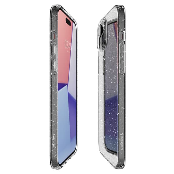 Spigen Liquid Crystal Glitter - iPhone 15 cover (gennemsigtig)