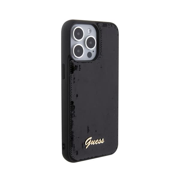 Guess Sequin Script Metal - iPhone 15 Pro Max etui (sort)