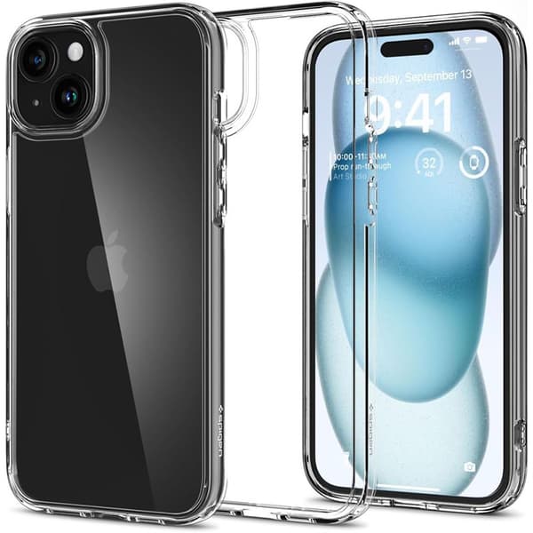 Spigen Ultra Hybrid - iPhone 15 -kotelo (läpinäkyvä)