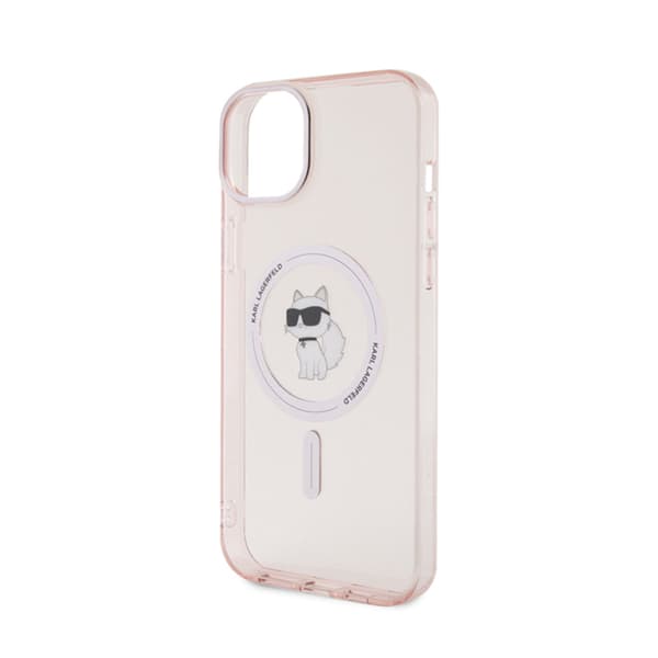 Karl Lagerfeld IML Choupette MagSafe - iPhone 15 Plus -kotelo (vaaleanpunainen)