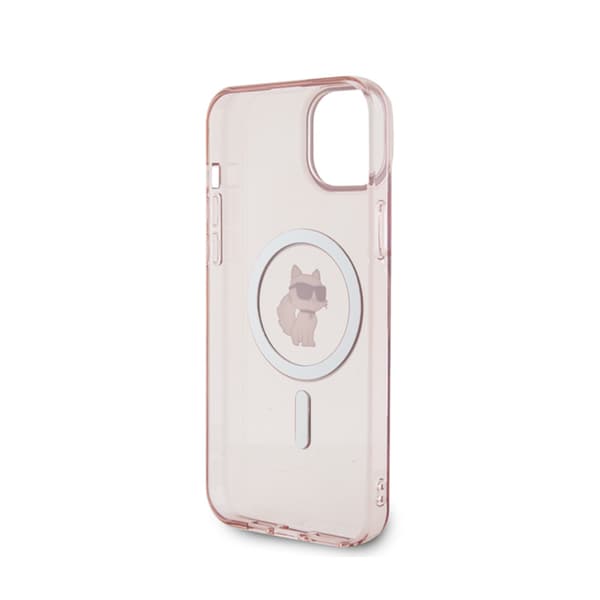 Karl Lagerfeld IML Choupette MagSafe - iPhone 15 Plus -kotelo (vaaleanpunainen)