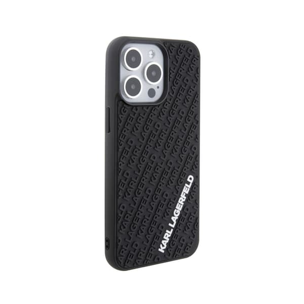 Karl Lagerfeld 3D Rubber Multi Logo - iPhone 15 Pro Max -kotelo (musta)