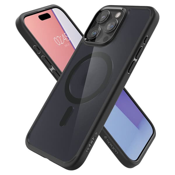 Spigen Ultra Hybrid Mag MagSafe - Cover til iPhone 15 Pro (Frost Black)