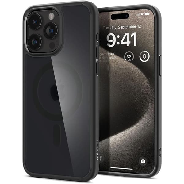 Spigen Ultra Hybrid Mag MagSafe - Cover til iPhone 15 Pro (Frost Black)
