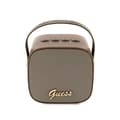 Miniatyrbild 1 av 4: Guess Mini Bluetooth Speaker 4G Leather Script Logo med rem - Bluetooth Speaker V5.3 (Brun)