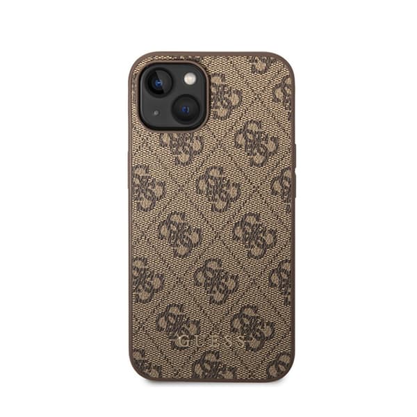 Guess 4G Metal Guld Logo - iPhone 15 Plus Cover (Brun)