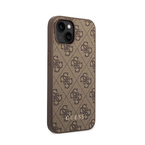 Guess 4G Metal Guld Logo - iPhone 15 Plus Cover (Brun)