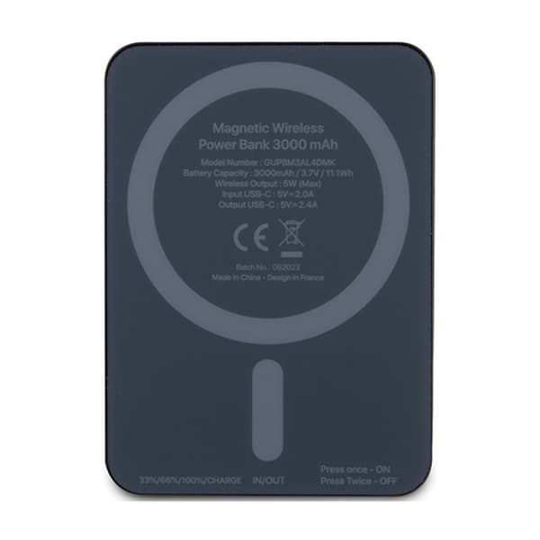 Mercedes Stars Pattern MagSafe - Induktiovirtalähde 3000 mAh 5W MagSafe (musta)