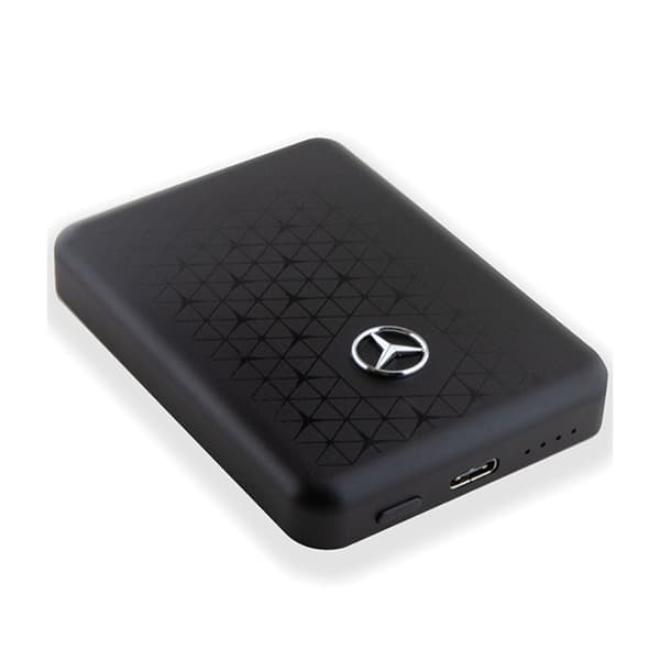 Mercedes Stars Pattern MagSafe - Induktiovirtalähde 3000 mAh 5W MagSafe (musta)