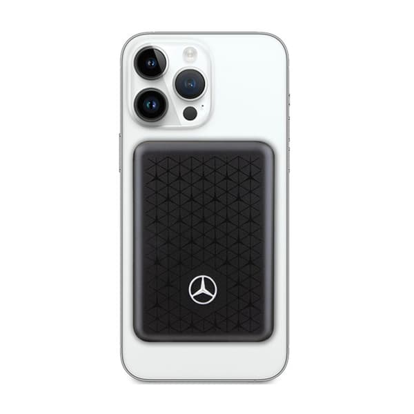 Mercedes Stars Pattern MagSafe - Induktiovirtalähde 3000 mAh 5W MagSafe (musta)