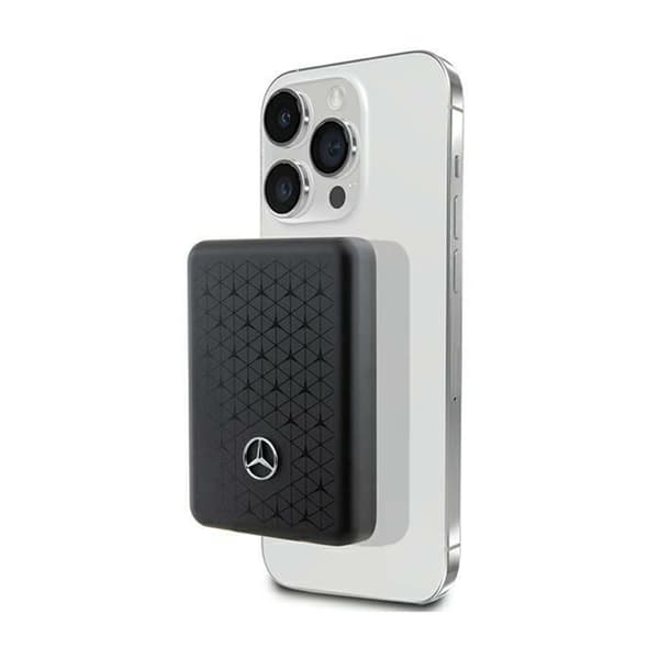Mercedes Stars Pattern MagSafe - Induktiovirtalähde 3000 mAh 5W MagSafe (musta)