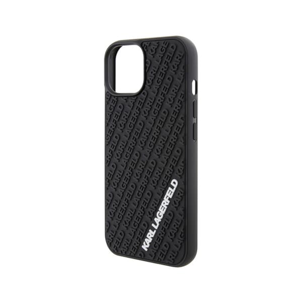 Karl Lagerfeld 3D Rubber Multi Logo - iPhone 15 etui (sort)