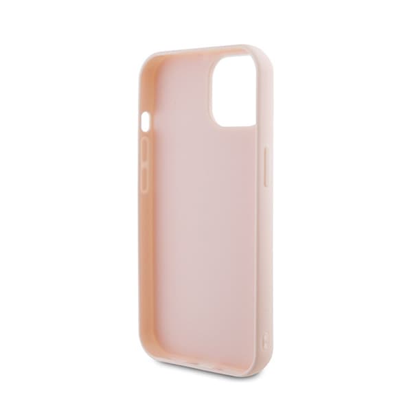 Karl Lagerfeld 3D Rubber Glitter -logo - iPhone 15 -kotelo (vaaleanpunainen)