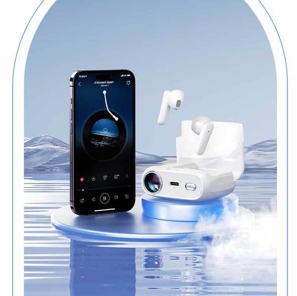 WEKOME S28 Pop Digital Series - Langattomat Bluetooth V5.3 TWS -kuulokkeet latauskotelolla projektoritoiminnolla (valkoinen)