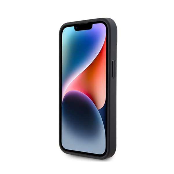 Ferrari tikattu metallilogo - iPhone 15 -kotelo (musta)