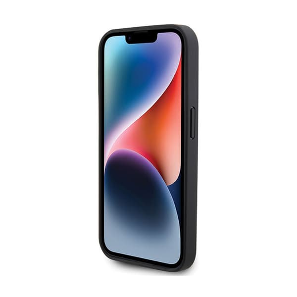 BMW Leather Carbon Blue Line - iPhone 15 Pro -kuori (musta)