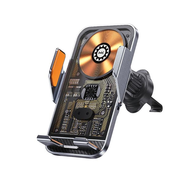 WEKOME WP-U204 Vanguard Series - Automatisk bilholder med 15W trådløs opladning (sort)