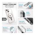 Pikkukuva 3 / 10: Speck Presidio Perfect-Clear Grip ClickLock & MagSafe - iPhone 15 / iPhone 14 / iPhone 13 kotelo (kirkas / Chrome-viimeistely / Serene Silver)
