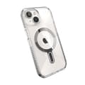 Pikkukuva 6 / 10: Speck Presidio Perfect-Clear Grip ClickLock & MagSafe - iPhone 15 / iPhone 14 / iPhone 13 kotelo (kirkas / Chrome-viimeistely / Serene Silver)