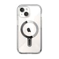 Pikkukuva 9 / 10: Speck Presidio Perfect-Clear Grip ClickLock & MagSafe - iPhone 15 / iPhone 14 / iPhone 13 kotelo (kirkas / Chrome-viimeistely / Serene Silver)
