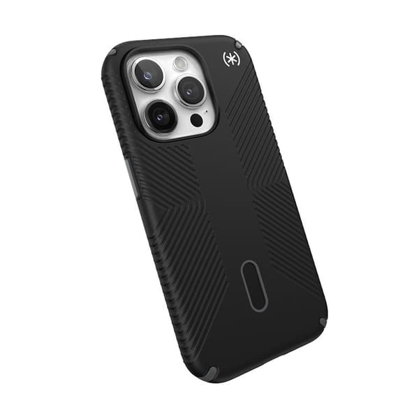 Speck Presidio2 Grip ClickLock & Magsafe - iPhone 15 Pro-cover (sort / skifergrå / hvid)