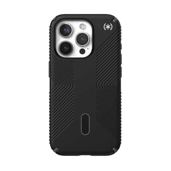 Speck Presidio2 Grip ClickLock & Magsafe - iPhone 15 Pro-cover (sort / skifergrå / hvid)
