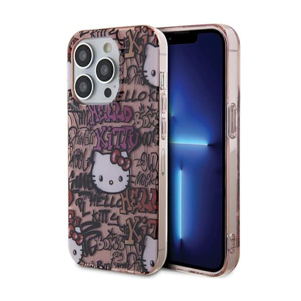 Hello Kitty IML Tags Graffiti - iPhone 13 Pro etui (Pink)