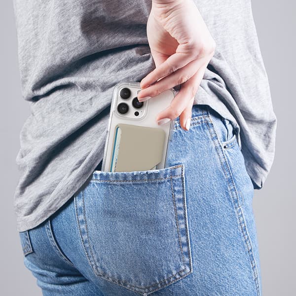 Speck ClickLock pung til MagSafe - Magnetisk MagSafe pung (bleg eg)