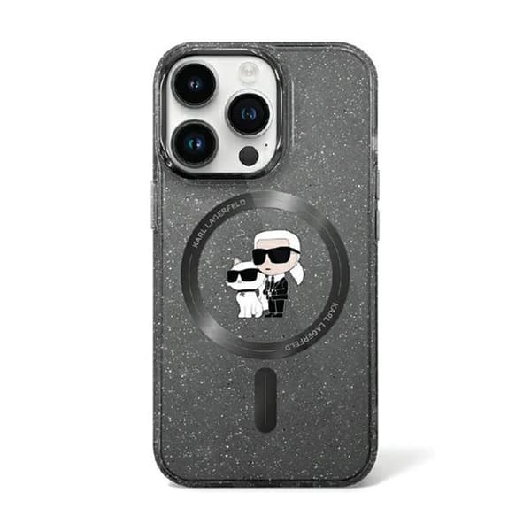 Karl Lagerfeld Karl & Choupette Glitter Magsafe - iPhone 11 etui (sort)