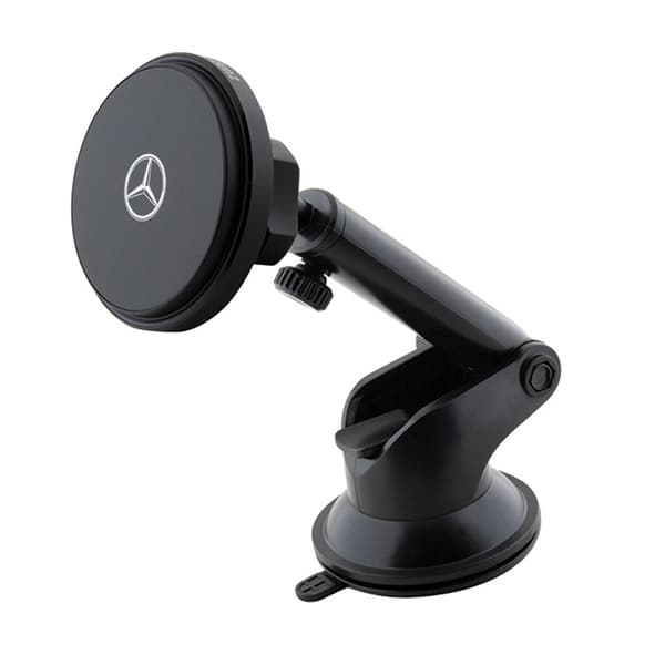 Mercedes Silver Star MagSafe - Magnetisk bilholder med trådløs opladning 15W (sort)