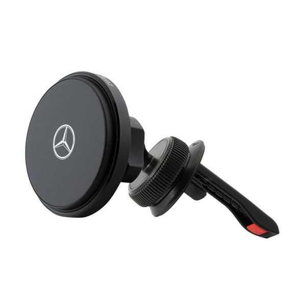Mercedes Silver Star MagSafe - Magnetisk bilholder med trådløs opladning 15W (sort)