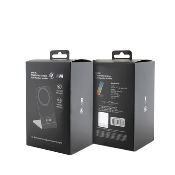 BMW MagSafe Bordsladdare med Stativ - MagSafe 15W induktiv laddare för skrivbord (svart)