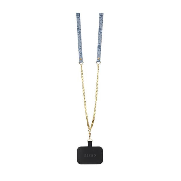 Guess Crossbody 4G metallilogo - iPhone 15 -kotelo (sininen)