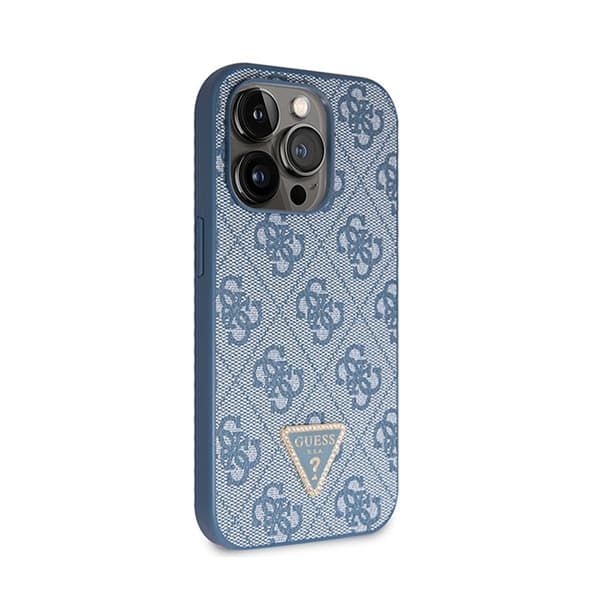 Guess Crossbody 4G metallogo - iPhone 14 Pro-cover (blå)