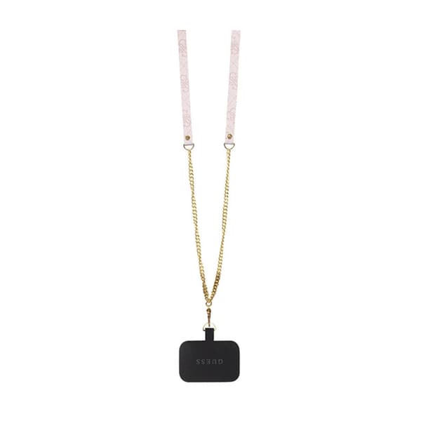 Guess Crossbody 4G metallilogo - iPhone 15 Pro -kotelo (vaaleanpunainen)