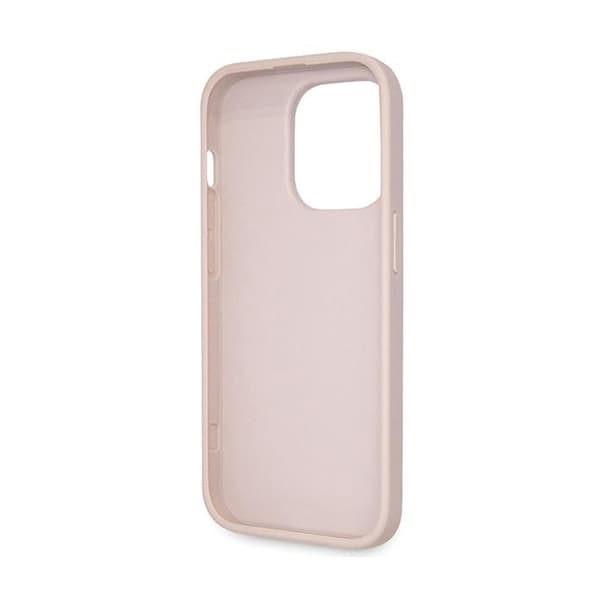 Guess Crossbody 4G metallilogo - iPhone 15 Pro -kotelo (vaaleanpunainen)