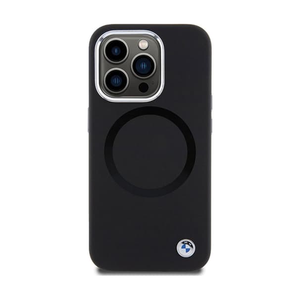 BMW Signature Liquid Silicone MagSafe - iPhone 15 Pro etui (sort)