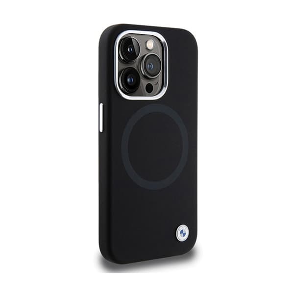 BMW Signature Liquid Silicone MagSafe - iPhone 15 Pro etui (sort)