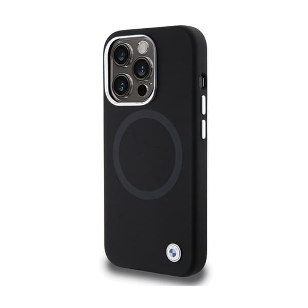 BMW Signature Liquid Silicone MagSafe - iPhone 15 Pro etui (sort)