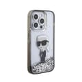 Miniatyrbillede 4 af 8: Karl Lagerfeld Liquid Glitter Ikonik - iPhone 15 Pro Cover (gennemsigtig)