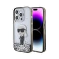 Miniatyrbillede 1 af 8: Karl Lagerfeld Liquid Glitter Ikonik - iPhone 15 Pro Cover (gennemsigtig)