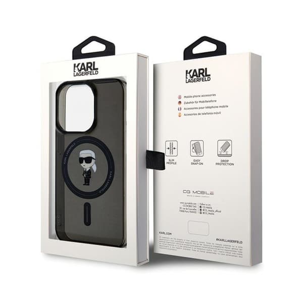 Karl Lagerfeld IML Ikonik MagSafe - iPhone 14 Pro Max -kotelo (musta)