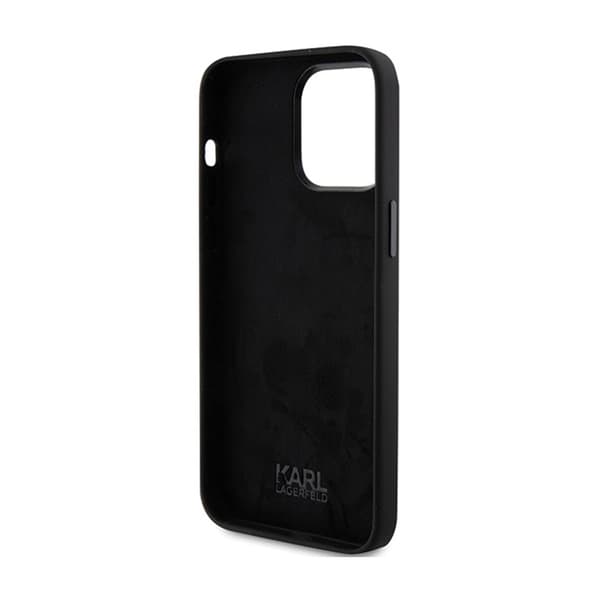 Karl Lagerfeld Silikone Choupette Metal Pin - iPhone 15 Pro etui (sort)