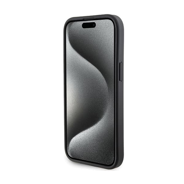 Karl Lagerfeld Kädensija Saffiano Karl & Choupette Pins - iPhone 15 -kotelo (musta)