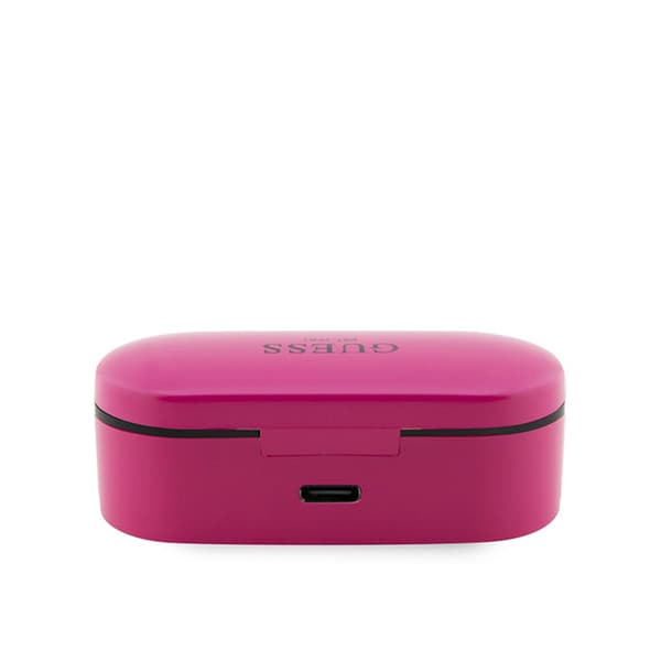 Guess True Wireless Earphones BT5.0 5H - TWS-kuulokkeet + latauskotelo (magenta)
