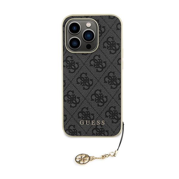 Guess 4G Charms Collection - iPhone 15 Pro -kuori (harmaa)