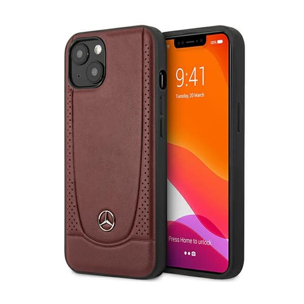 Mercedes læder Urban Line - iPhone 15 etui (rød)