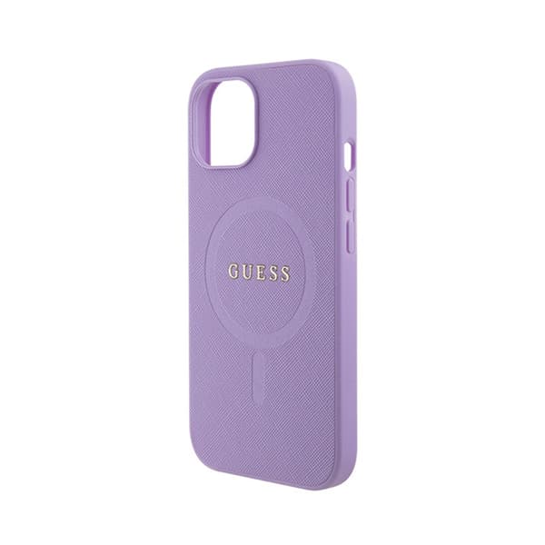 Guess Saffiano MagSafe - iPhone 15 etui (lilla)